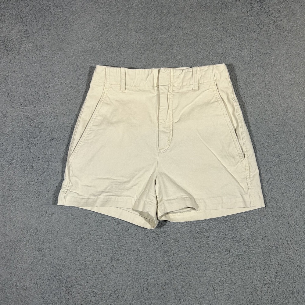 VINCE High Waisted Shorts Cotton Coastal Casual Beige Women's Size 2 #3718